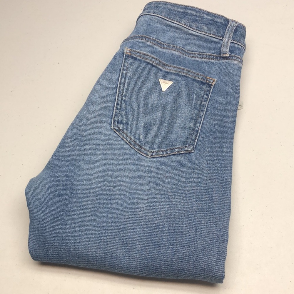 VINTAGE GUESS ULTRA HIGH-RISE CROP STRAIGHT JEANS 30x24 ⭐